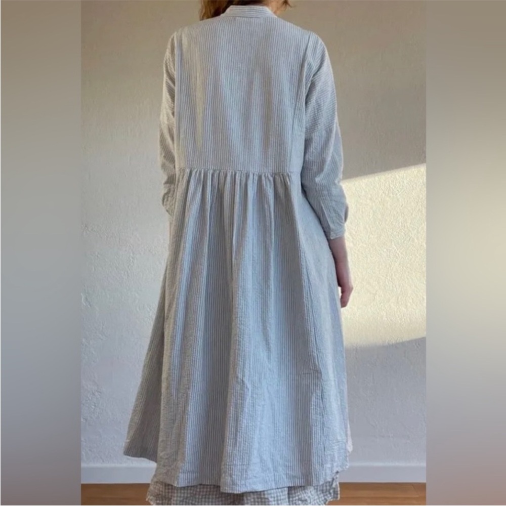Metta Melbourne Lagenlook Faye Oversized MIDI Shirt Dress - Picture 4 of 16